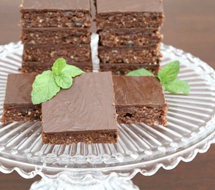 Raw Mint and Chocolate Squares