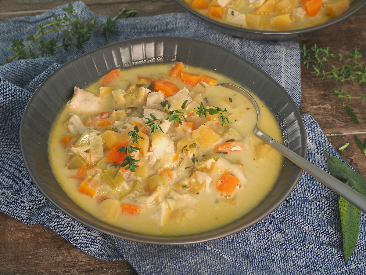 Creamy Chicken and Vegetable Soup | Paleo | Gluten-free | The JOYful Table