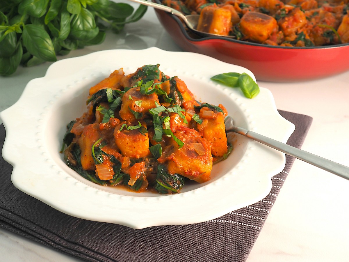 Gnocchi with Creamy Tomato & Spinach Sauce | Paleo | Gluten-free | The JOYful Table