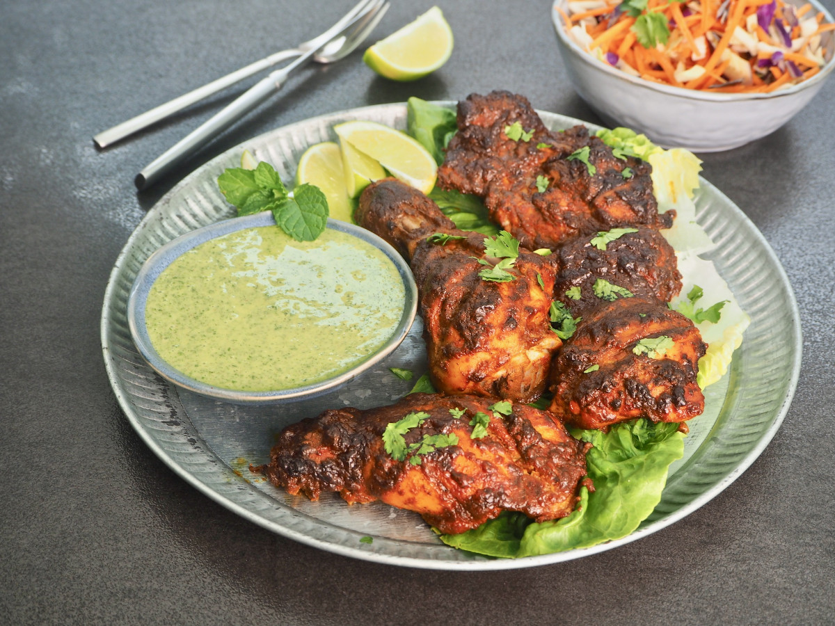 Tandoori Chicken with Indian Green Chutney | Paleo | Gluten-free | The JOYful Table