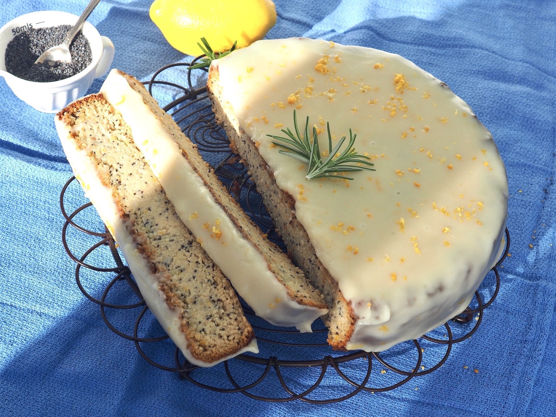 Lemon & Poppyseed Cake with Lemon Coconut Icing